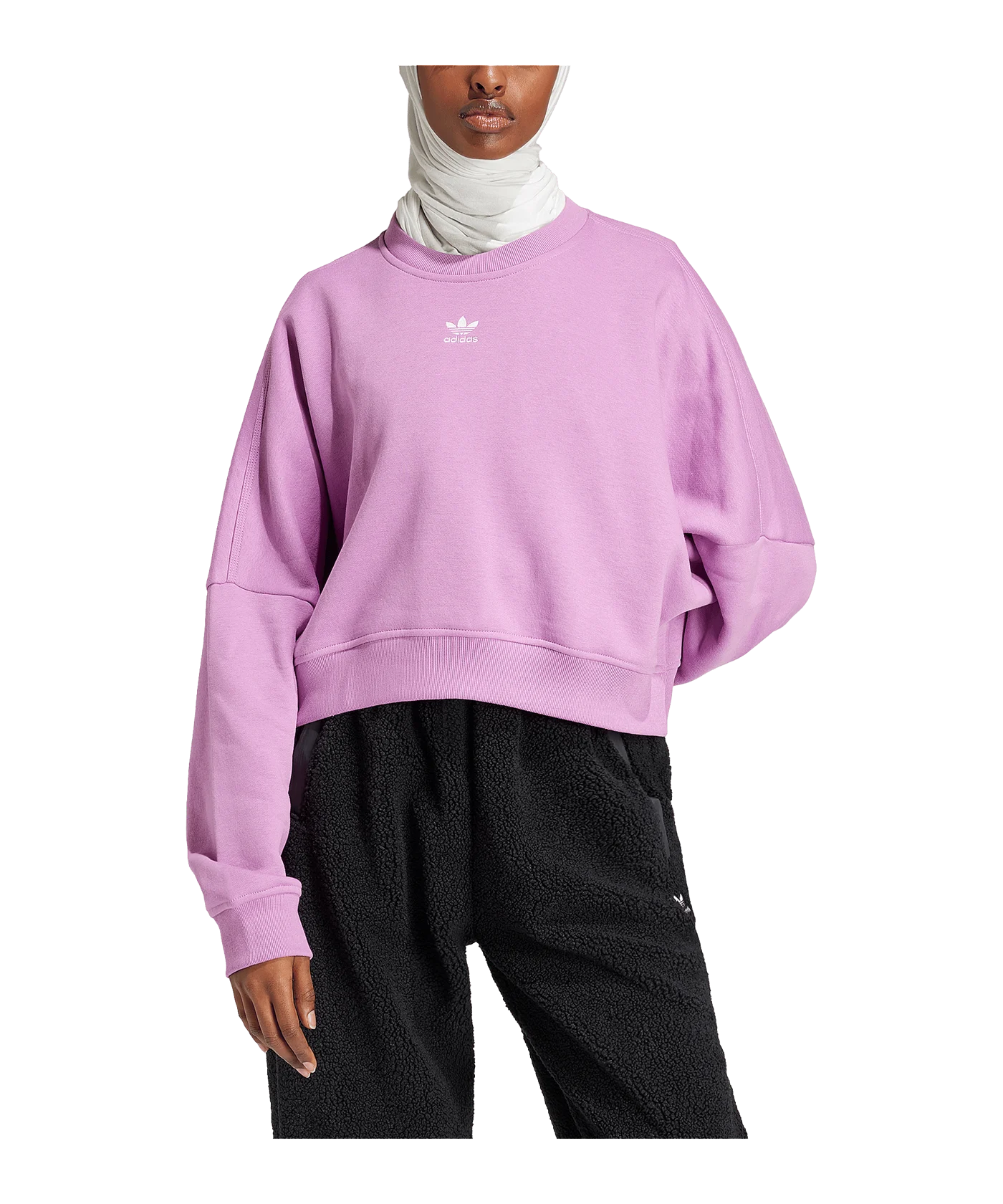 adidas Originals Essential Crew Fleece Sweatshirt Damen Schwarz