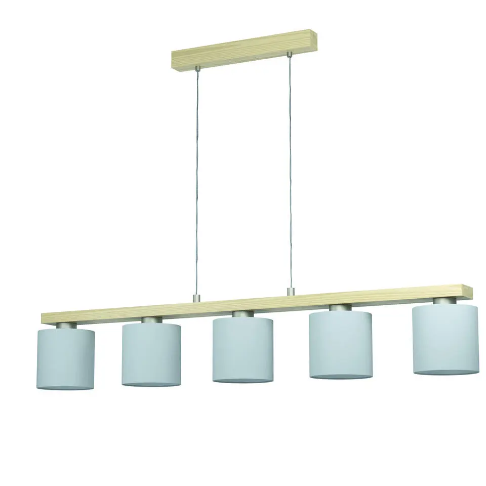 EGLOCastralvoHanglamp-5lichts-E27-NikkelMat-Bruin