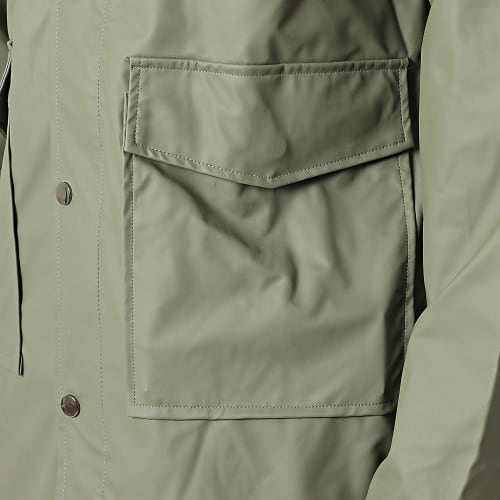 Veste Zippée Capuche Vert Kaki