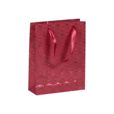 Clairefontaine Velvet - Sac cadeau rouge - 17 cm x 6 cm x 22 cm