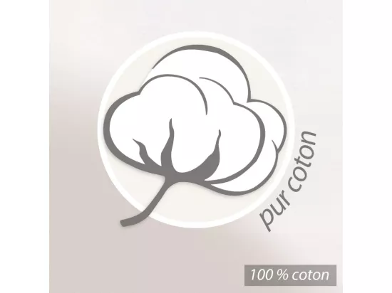 Taie de traversin 200x43 cm coton PRETTY blanc