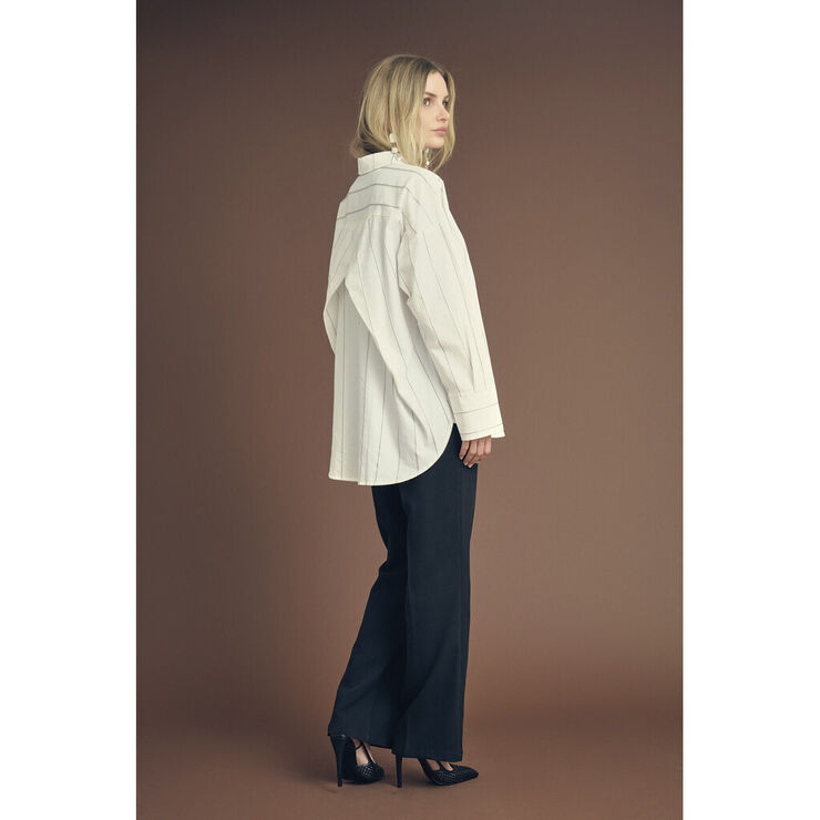 A-VIEW Magnolia stripe shirt Off white