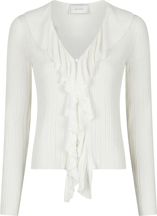 Neo Noir Sahni Knit Blouse Off white