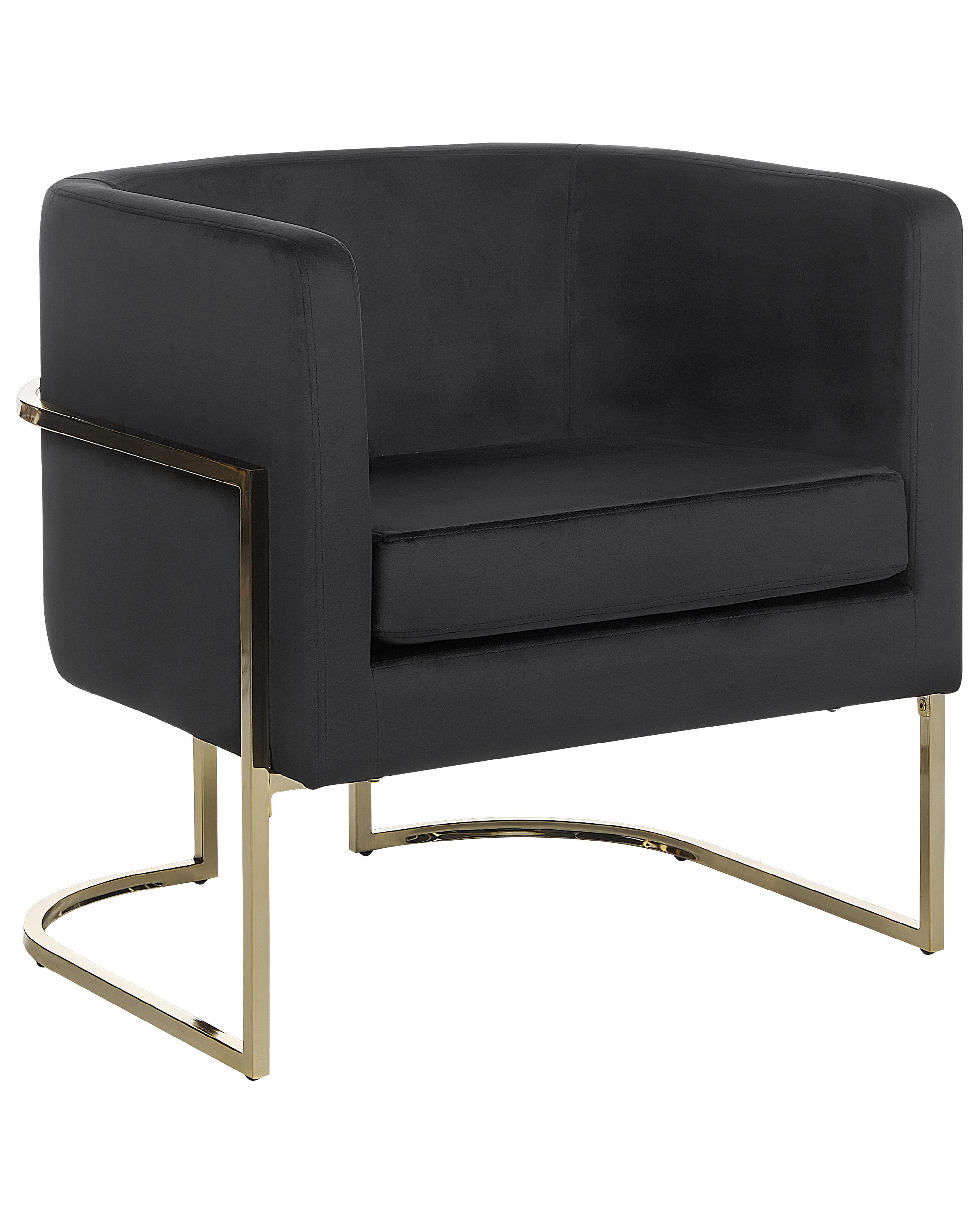 Fauteuil SIRKKA Fluweel Zwart