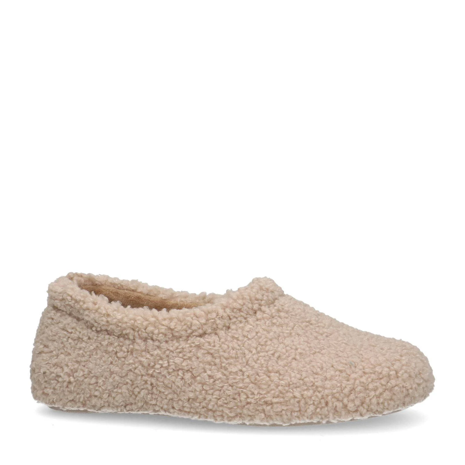 Manfield teddy pantoffels beige