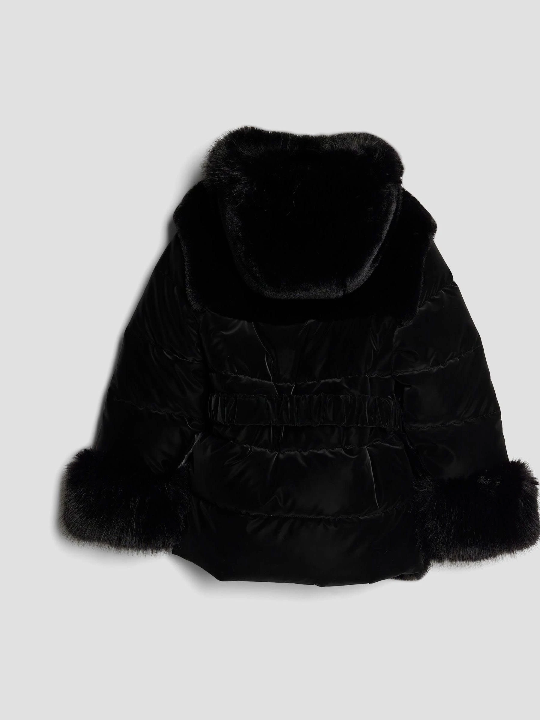 River Island Girls Belted Fur Padded Coat