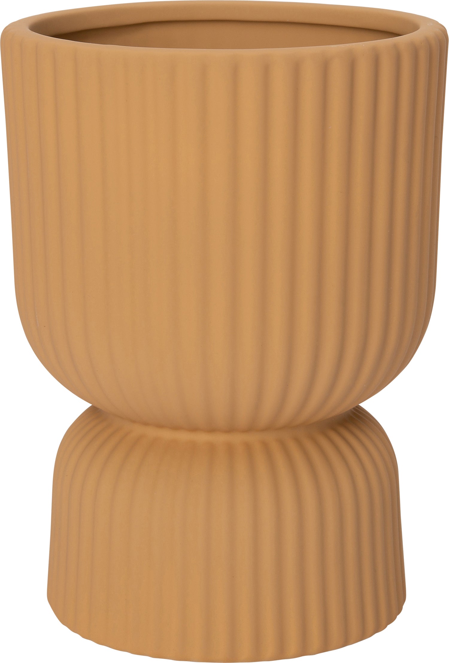 Intratuin bloempot op voet Elle geel D 11,5 H 16 cm