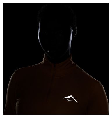Haut 1/2 zip Nike Dri-Fit Trail Orange Femme