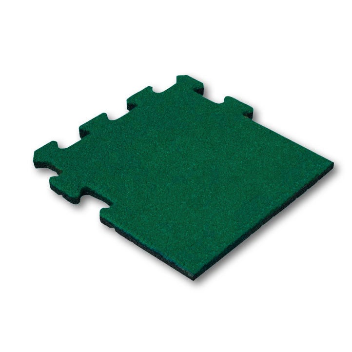 Rubbertegel 50 mm - 50x50 cm puzzel - Groen - Zijpaneel