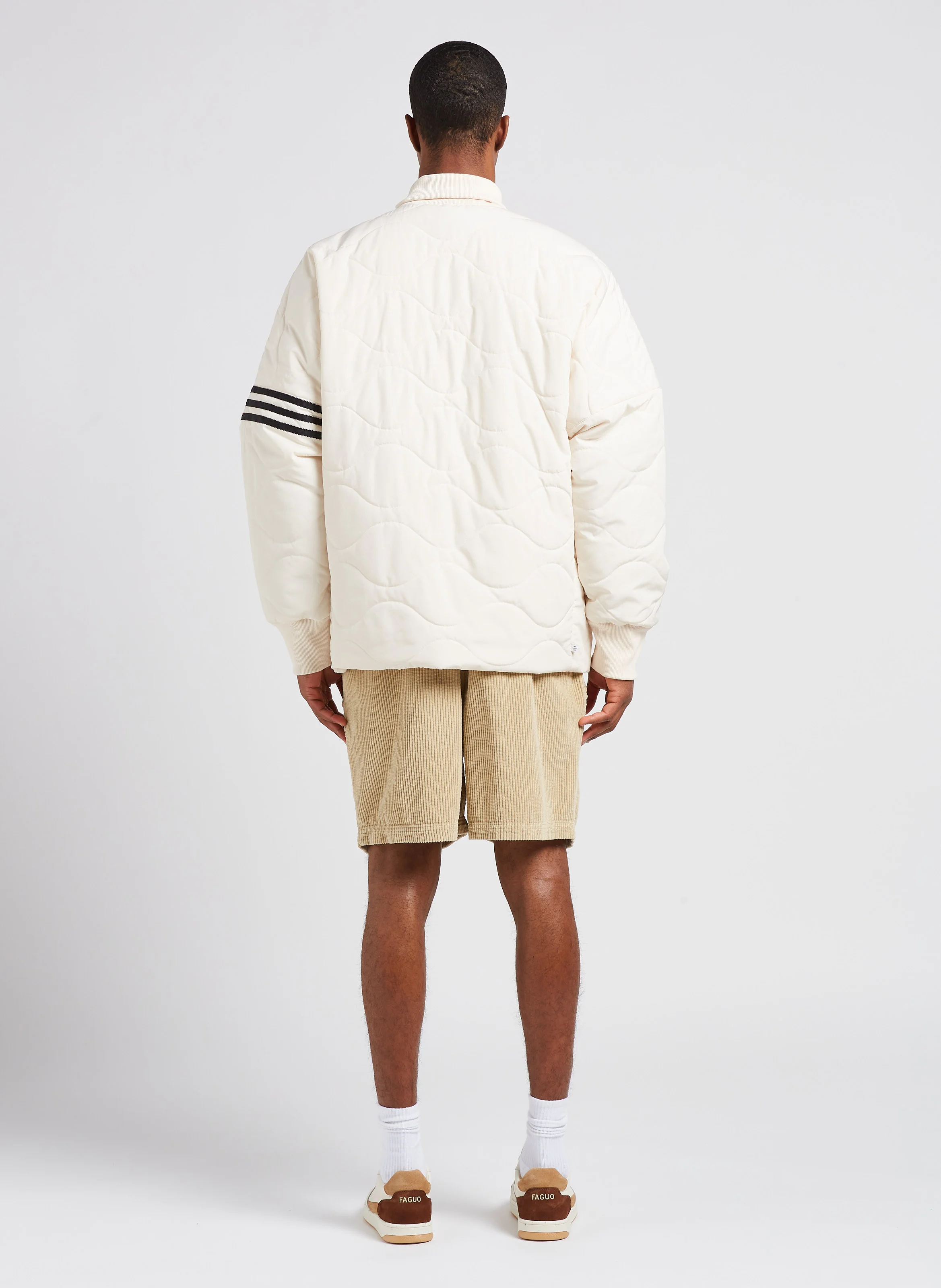 Doudoune col montant matelassée | Beige