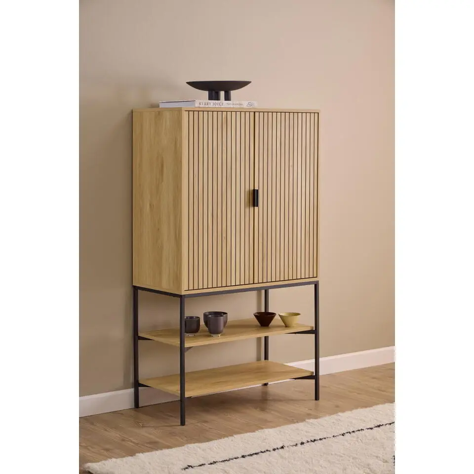 Wandkast Naturel Eikenlook - 80x40x140cm - Juna