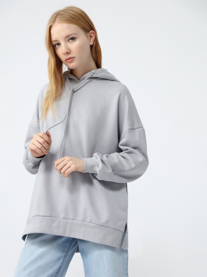 Moletom oversized - Cinza Médio