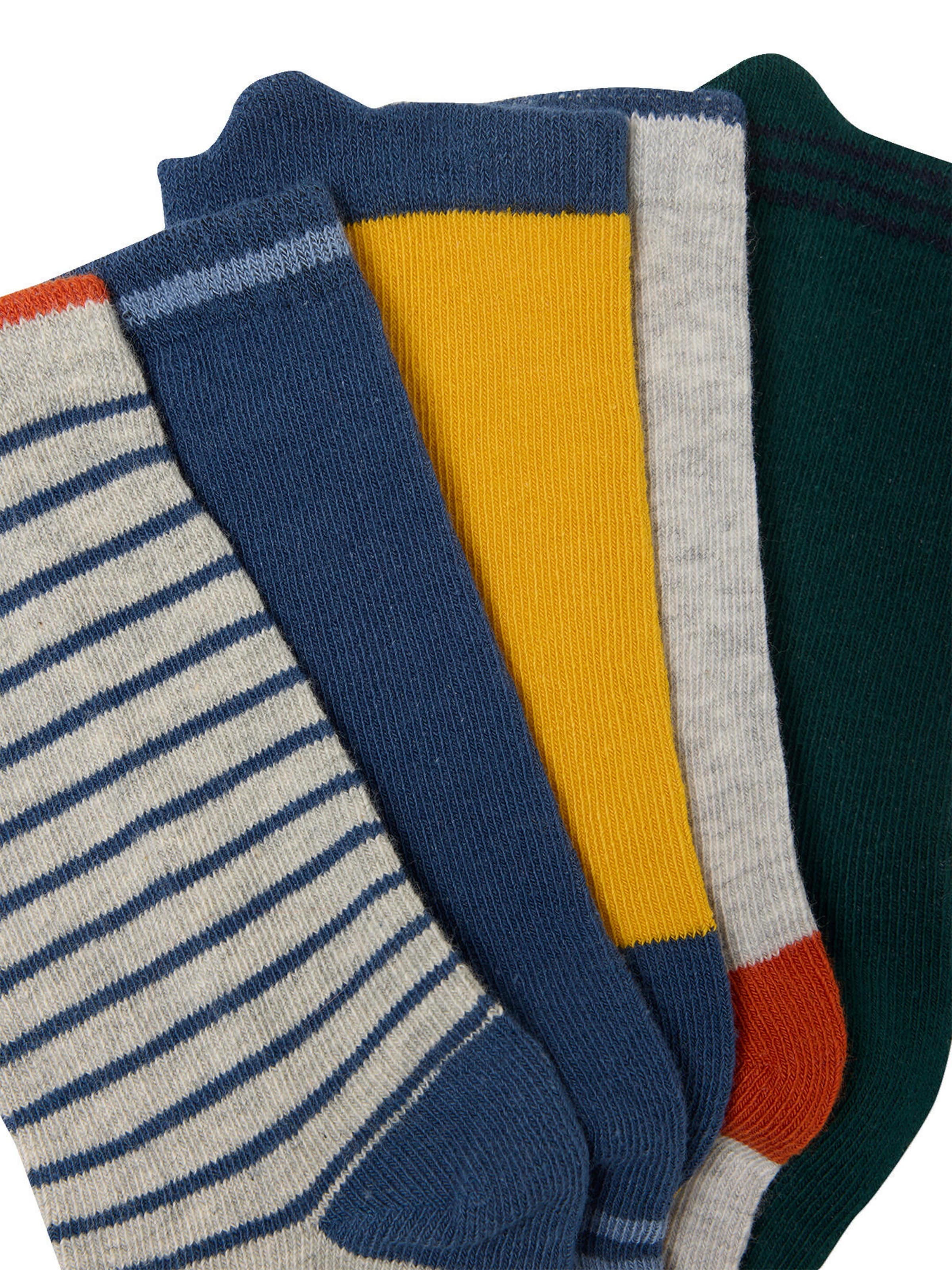 Vertbaudet 5er-Pack Jungen Socken mit Monstern marine