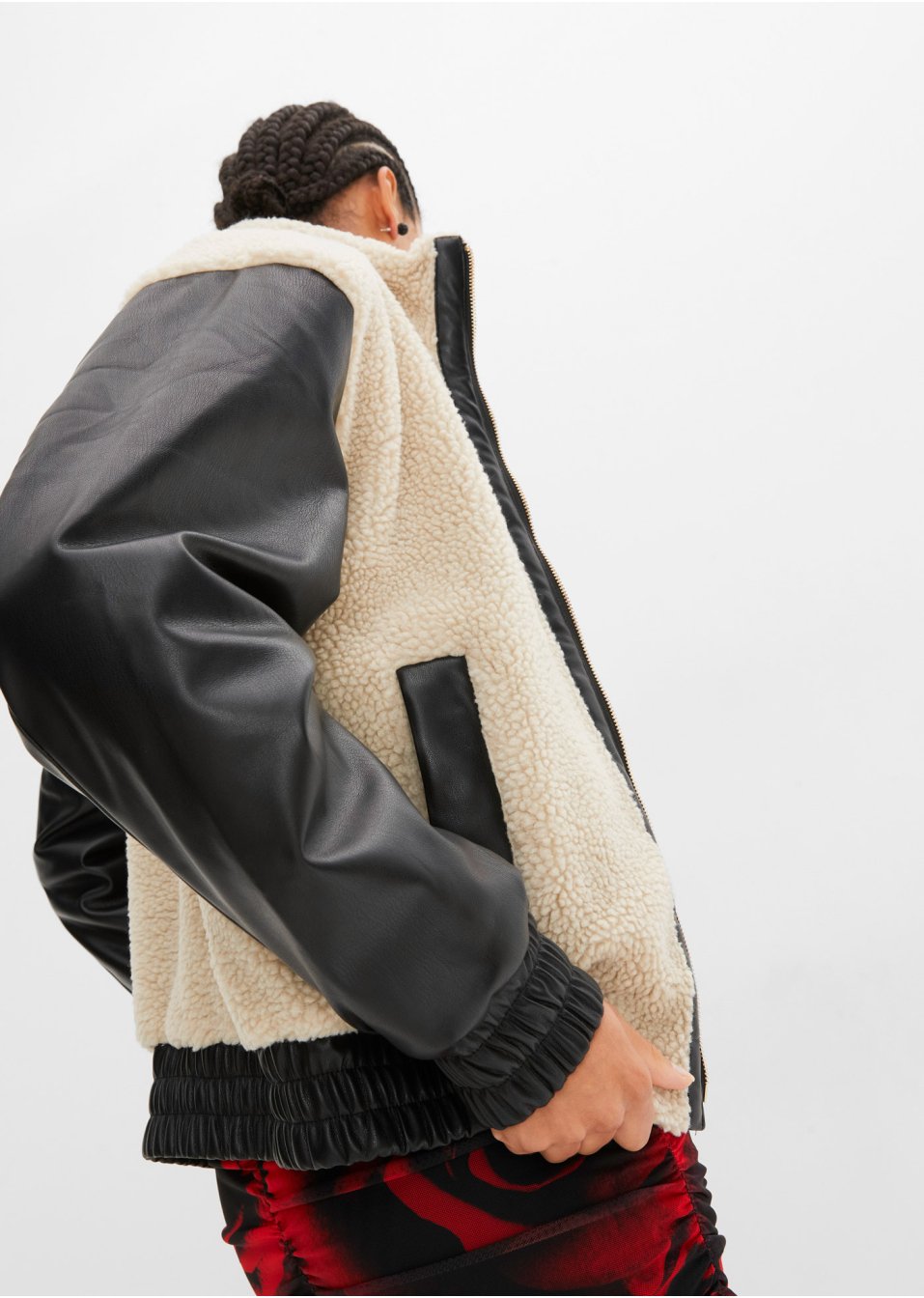 Veste en mélange de matière
