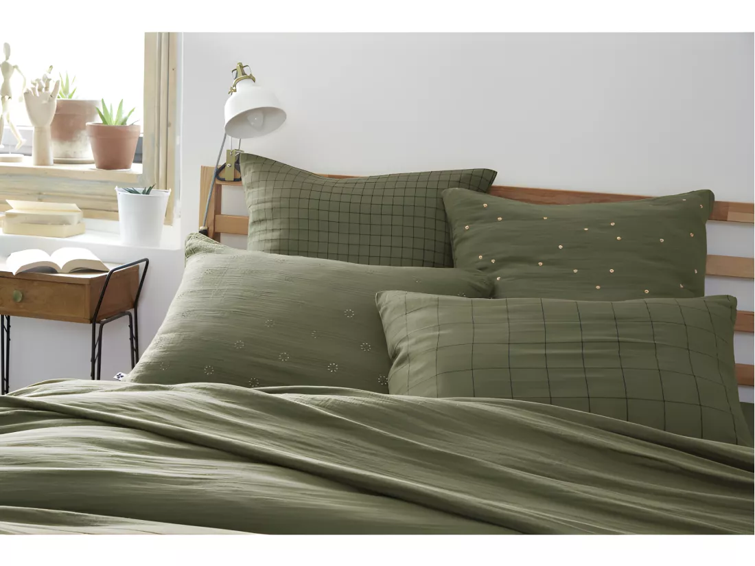 Taie d'oreiller Brodée Déco