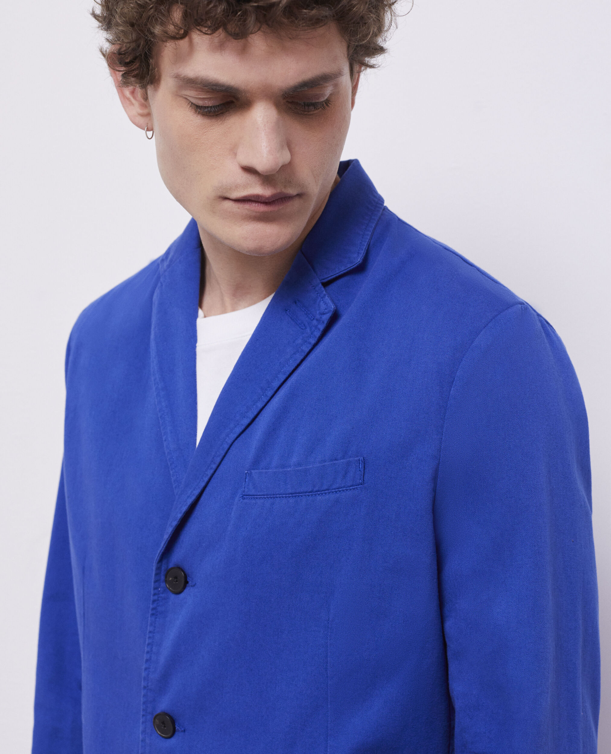 Veste bleue en coton