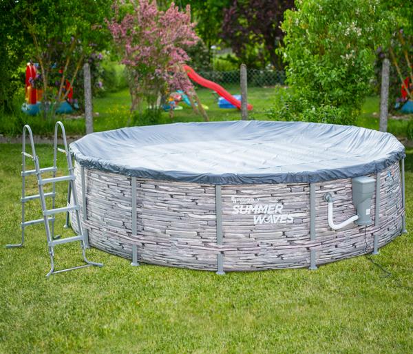 Summer Waves Frame Pool Elite, steingrau,