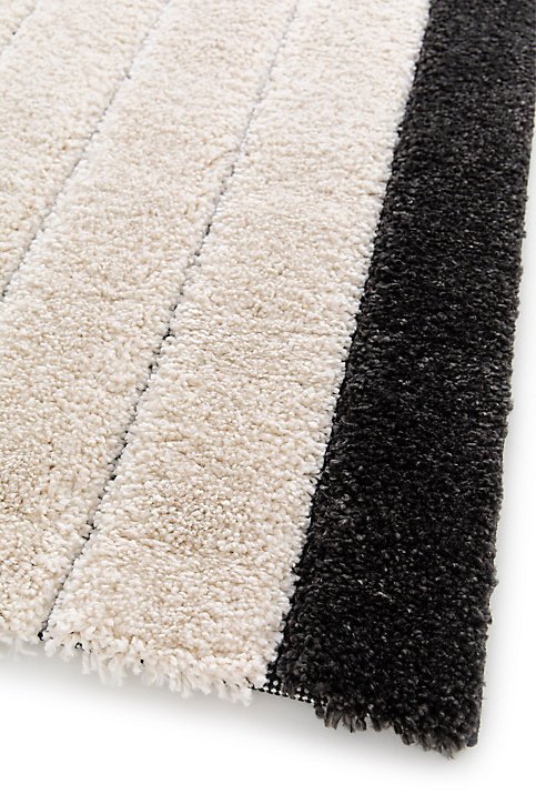 Tapis Chios Ovale noir et blanc L.230 x L.160 cm
