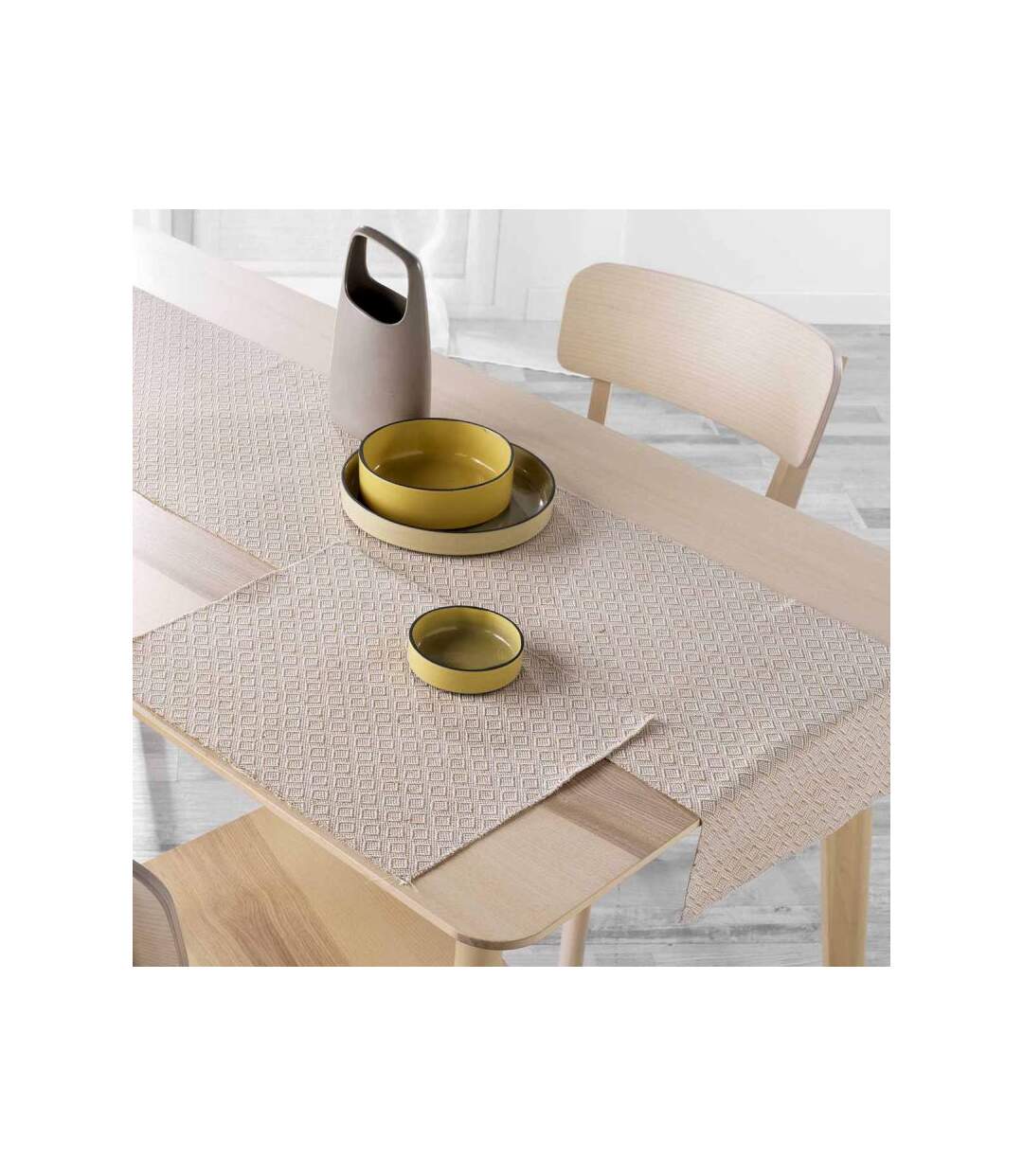 Lot de 2 Sets de Table Danity 33x45cm Beige