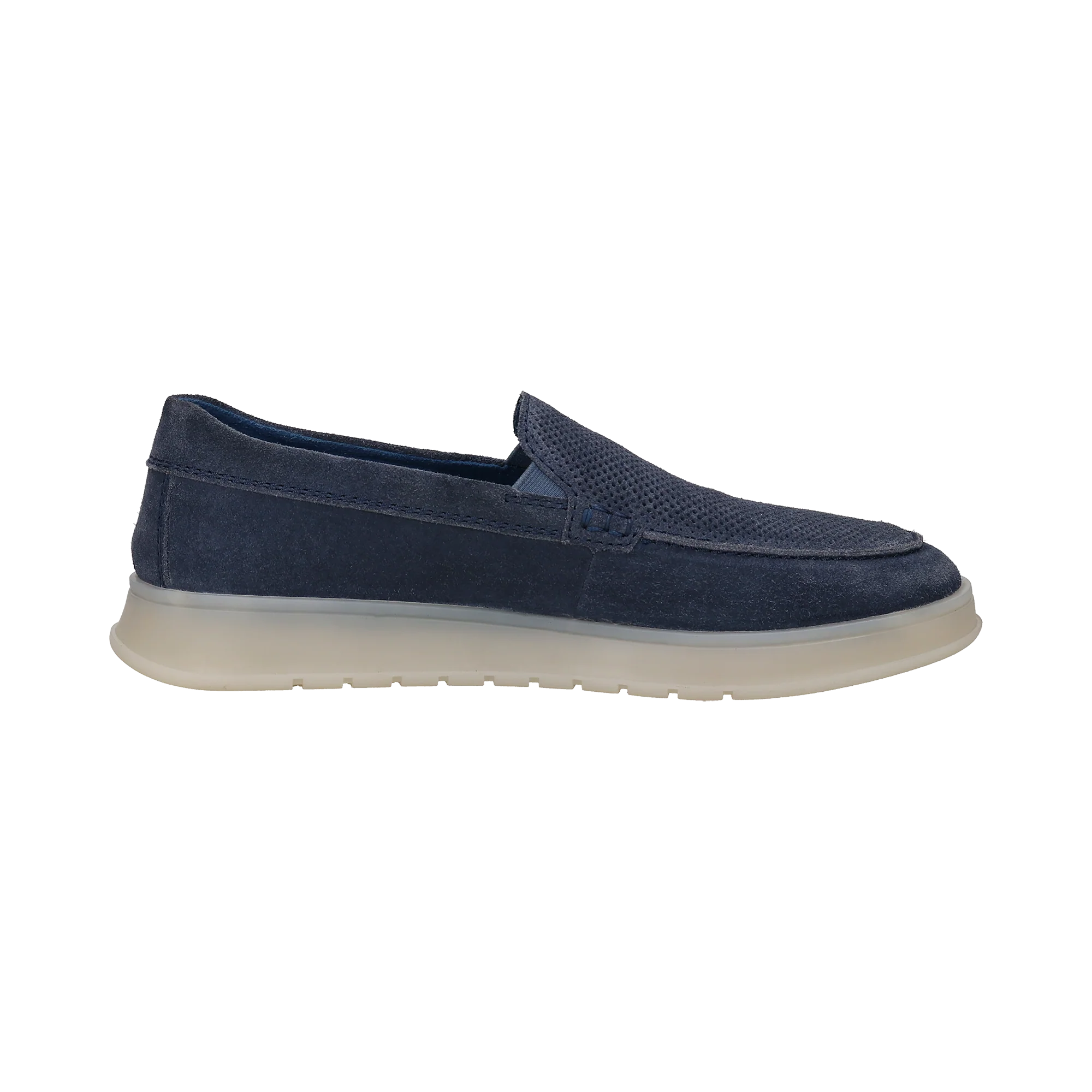 Leder Mokassin blau
