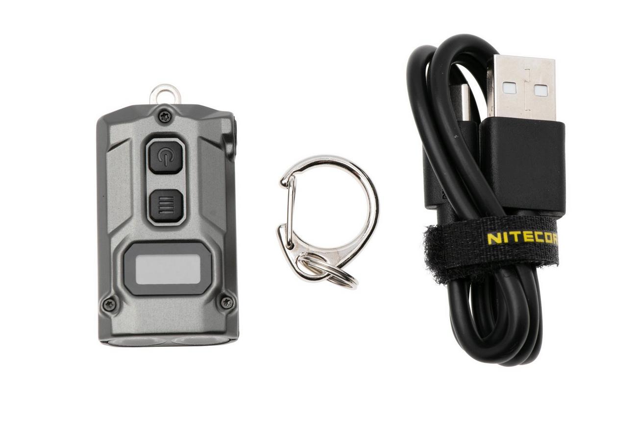 Nitecore TINI3 Forest Gray oplaadbare sleutelhangerzaklamp, 600 lumen