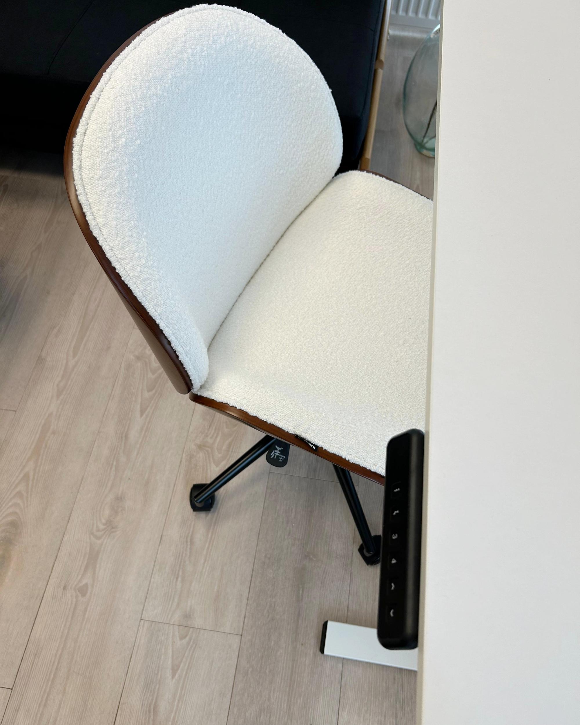 Elektrisch verstelbaar sta-bureau TAVARES Wit 120 cm 60 cm