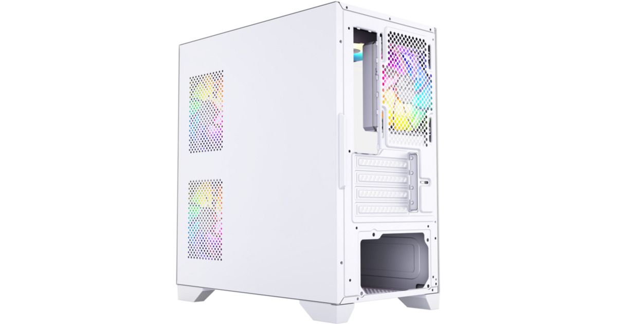 XYZ PC GearTitanium View Lite midi tower behuizing  (Wit | 2x USB-A | Tempered Glass)
