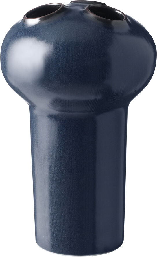 Knabstrup Keramik Trio vase, mørk blå, 11 cm Mørk blå
