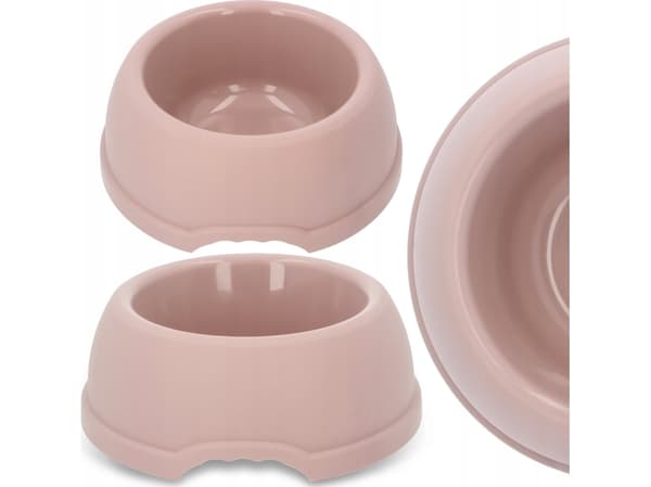 Barry King Plastskål for hunder L, 1,3L, beige, diameter 24,5 cm,