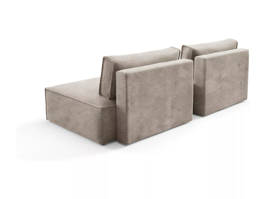 Modular Canapé d'angle convertible LUCCA Noir