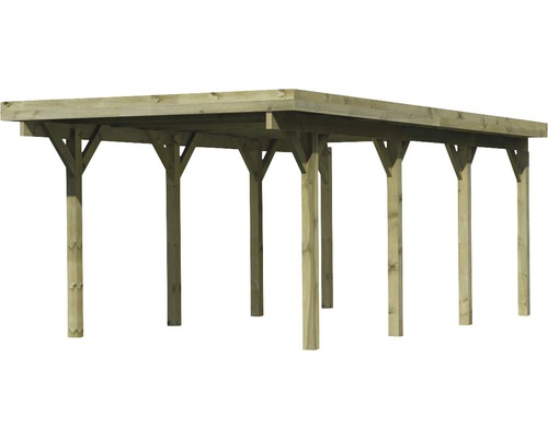 Enkele carport Karibu Bremm 2 variant A 318x670 cm drukgeïmpregneerd