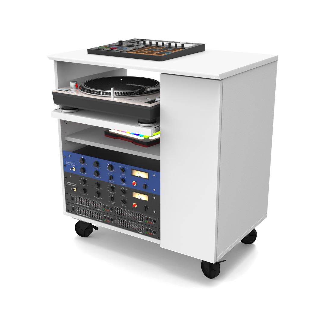 Glorious Modular Side Rack White voor Sound Desk en Workbench