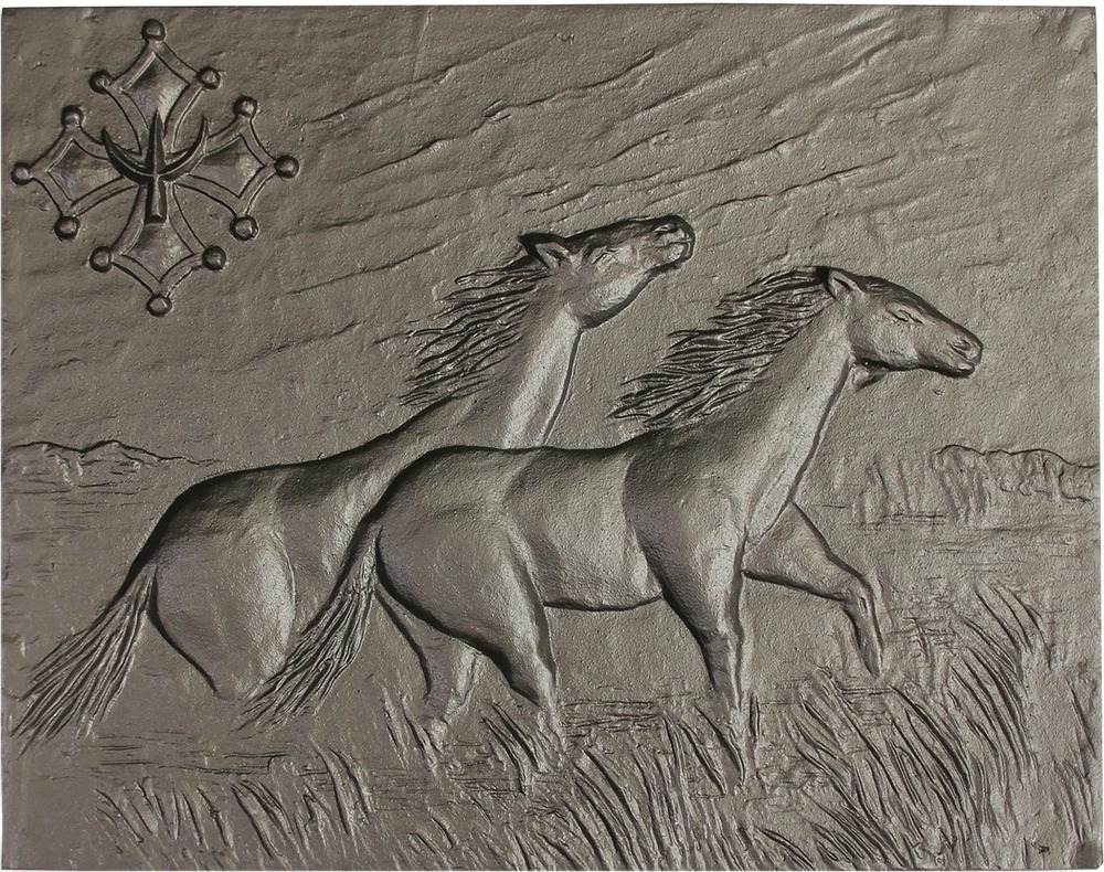 Plaque de cheminée camargue h. 46cm x l. 58cm
