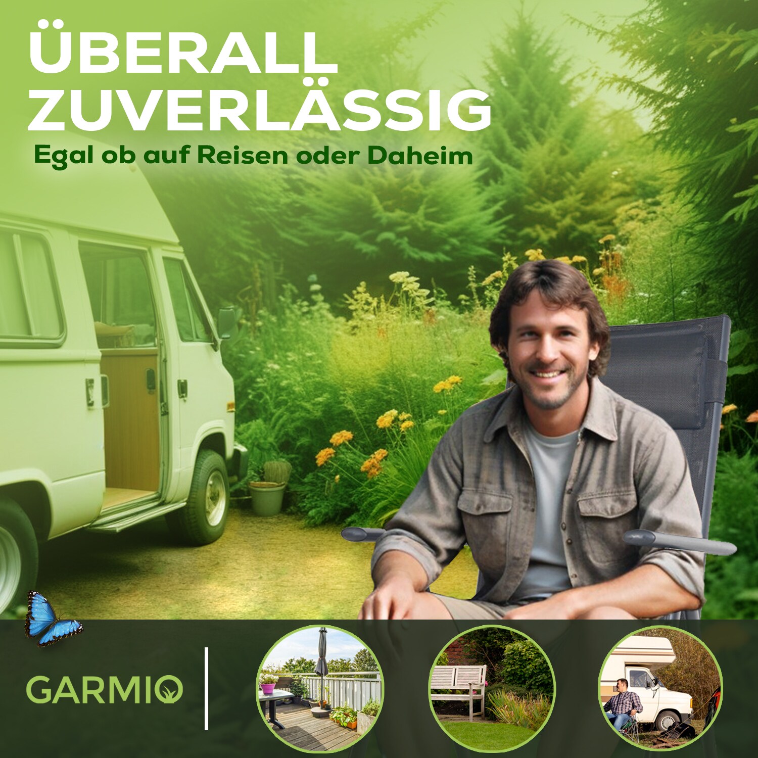 GARMIO® Gartenstuhl Balkonstuhl FLORENZ anthrazit, 4er SET, 7-fach verstellbar, klappbar, inkl. Nackenkissen, für Terrasse