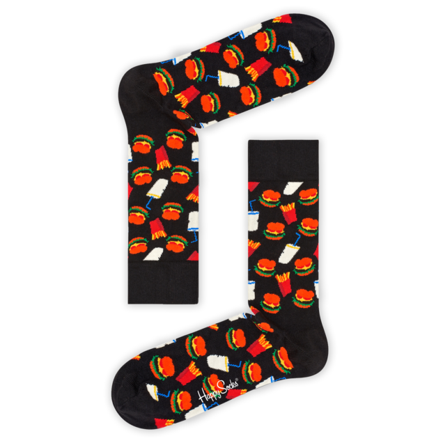 Happy Socks | 1 paar | Hamburger | maat 41 - 46