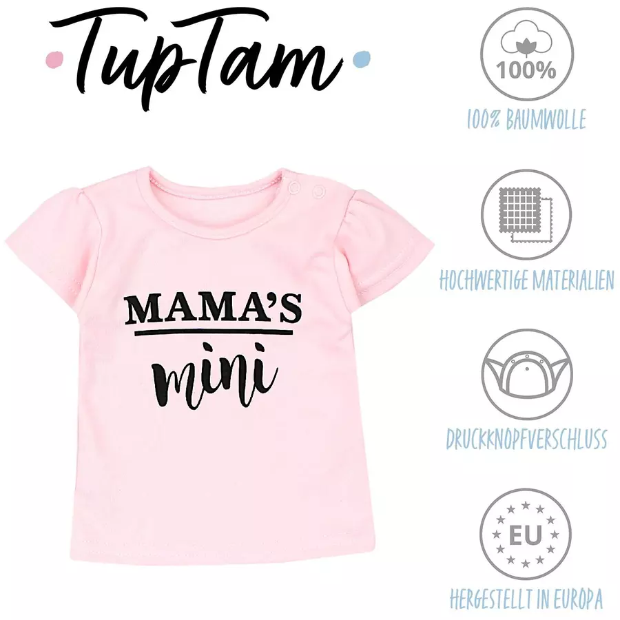 TupTam Baby Mädchen Kurzarm T-Shirt 5er Set mintweiß