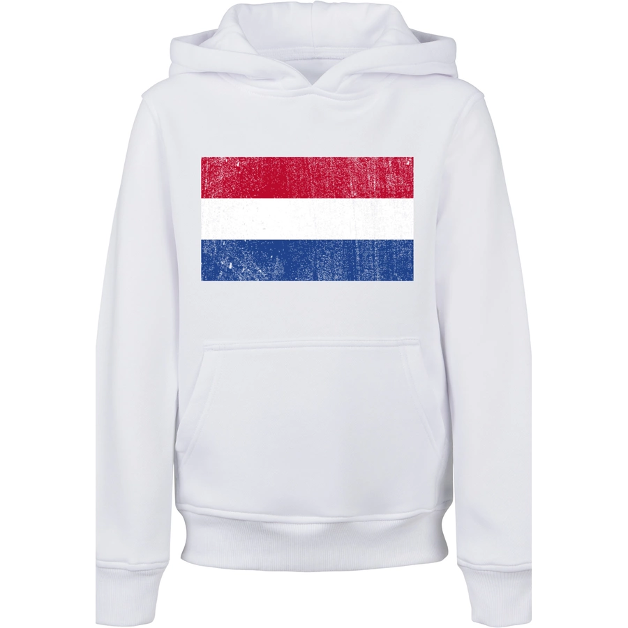 F4NT4STIC Hoodie Netherlands NIederlande Holland Flagge distressed weiß