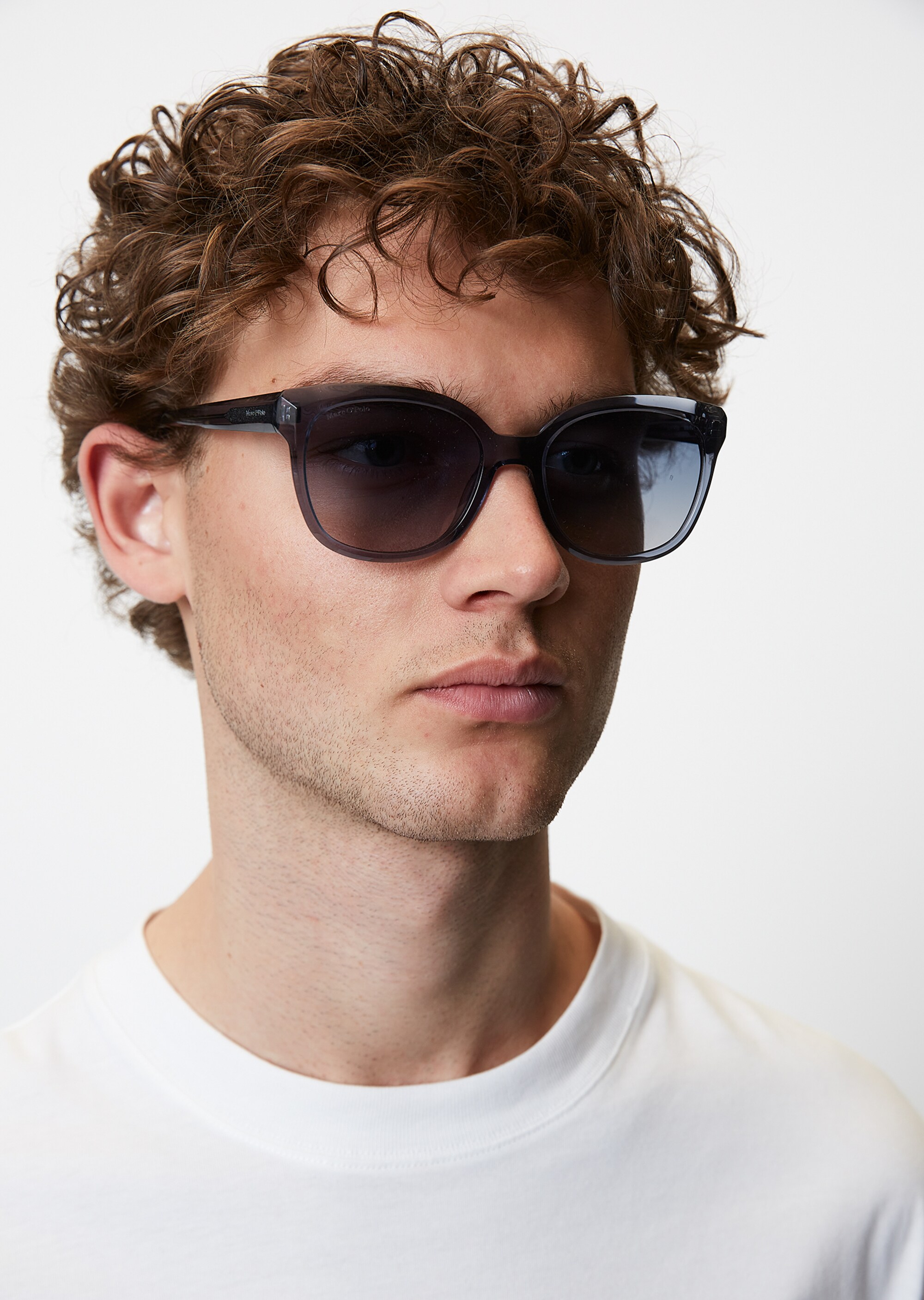 Unisex-Sonnenbrille mit breitem Bio-Acetat-Rahmen