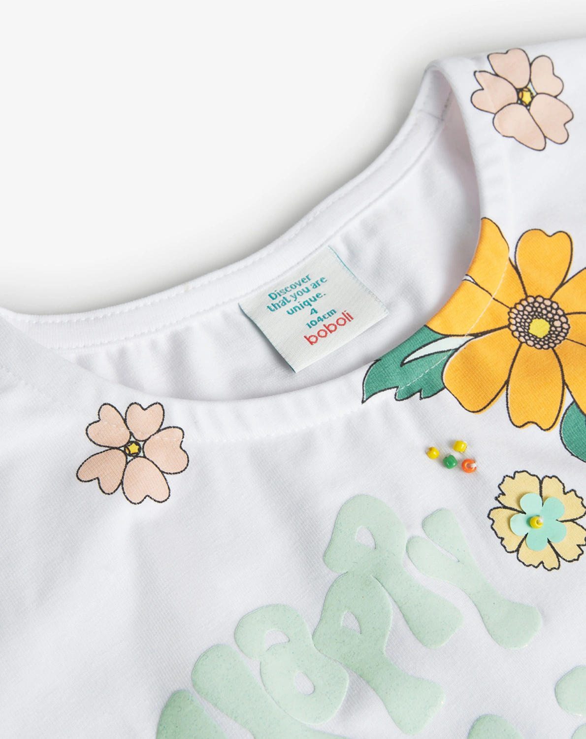T-Shirt FLOWERY in weiß