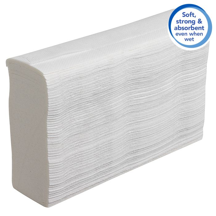 Scott 5856 16 stuks (1760st) Slimfold Handdoeken 1-Laags M-vouw wit (5856)