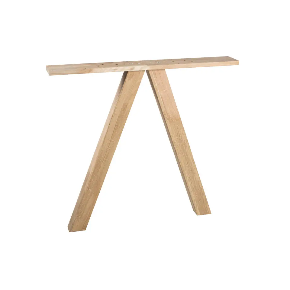 WOOOD Tablo 3-Standen Poot Vierkant Kd - Eiken - set van 2 - 79x72x10