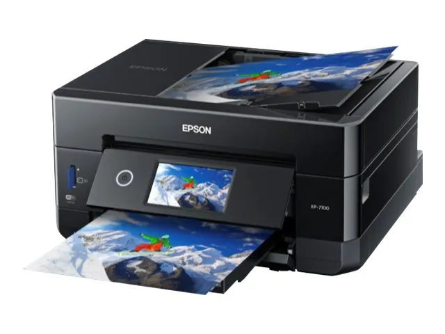 Epson Expression Premium XP-7100 Small-in-One - Multifunktionsprinter - farve - blækprinter - Legal (216 x 356 mm) (original) - A4/Legal (medie) - op til 11 spm (kopiering) - op til 15.8 spm (udskriver) - 120 ark - USB 2.0, Gigabit LAN, Wi-Fi(n) - so