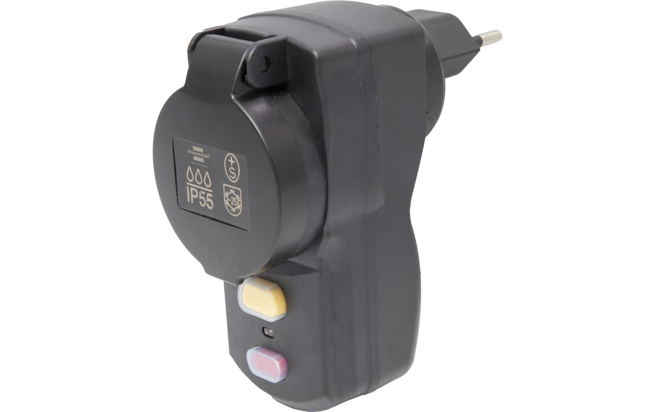 FI-Zwischen-Schutzschalter 10A-30mA, Typ A, 230 V, IP55Personenschutz-Zwischen-Schutzschalter