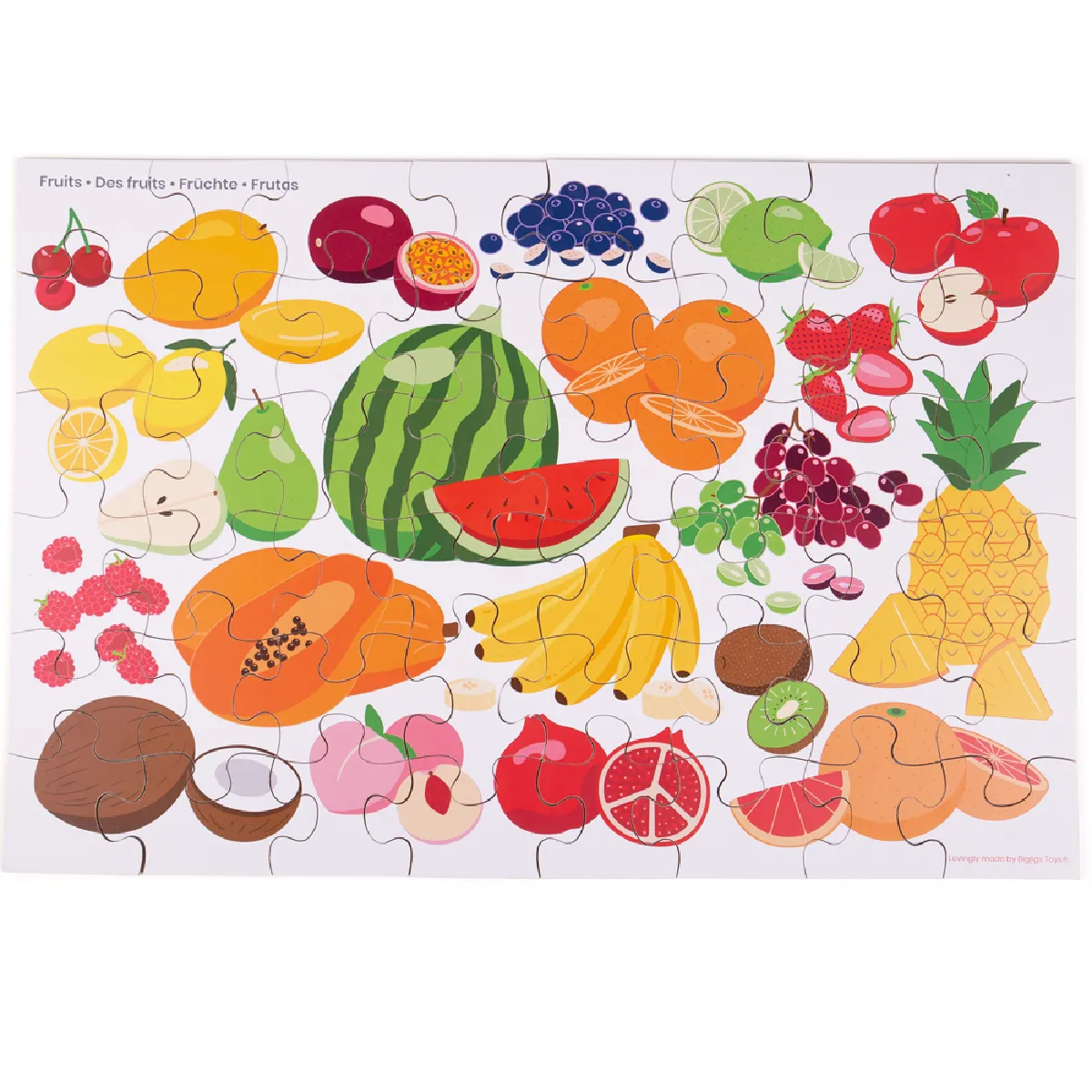 Bigjigs Toys Puzzle de Plancher de Fruits