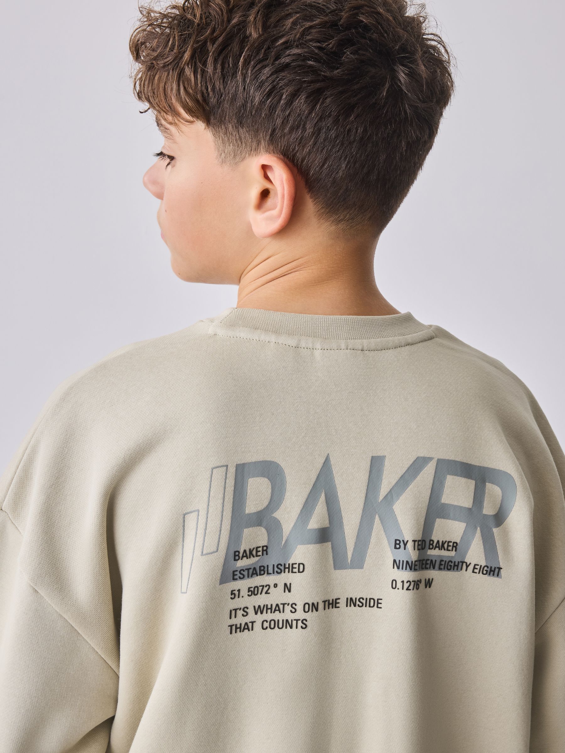 Pastelgeel - set van Baker by Ted Baker sweatshirt en cargojoggingbroek