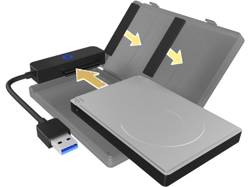 ICY BOX Adapter IB-AC603b-U3 USB 3.0 Typ-A Adapter für ein 2.5