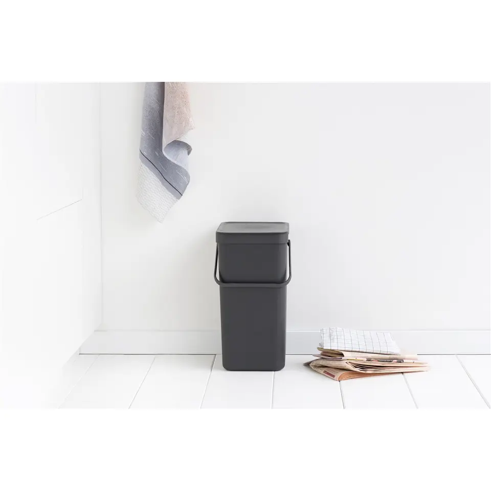 Brabantia Sort & Go Afvalemmer - 16L - Grijs