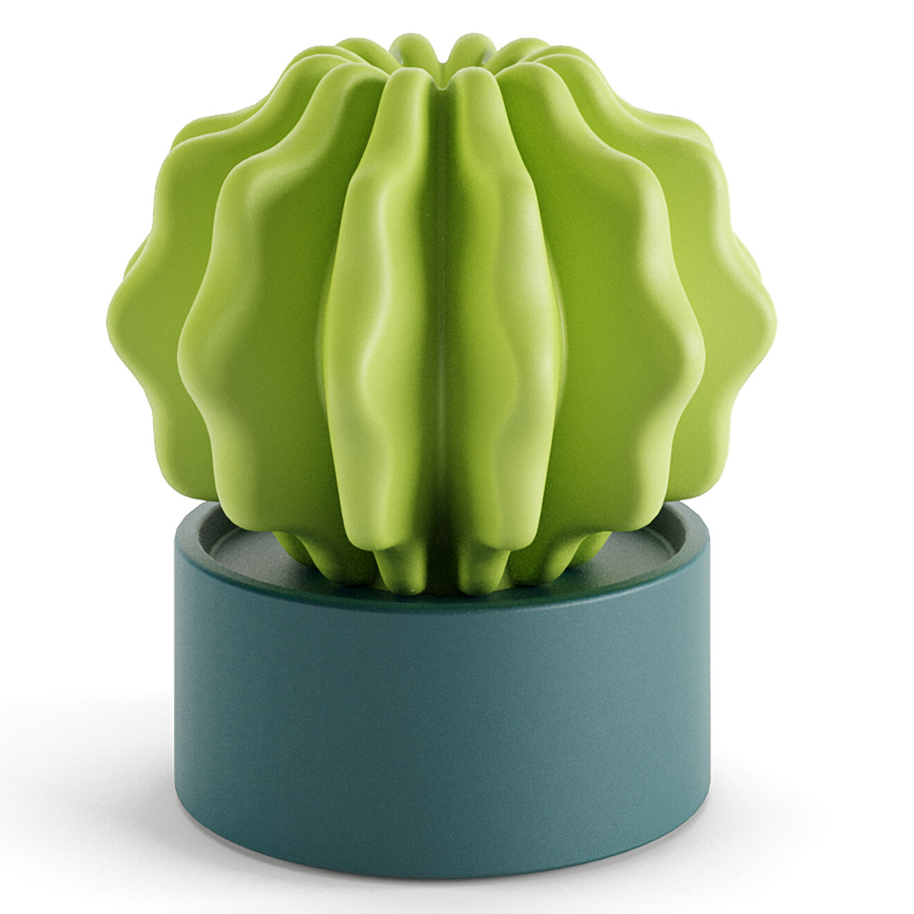 Serralunga Cactus décoratif design par alessandra baldereschi vert paon - 35x38x35 cm