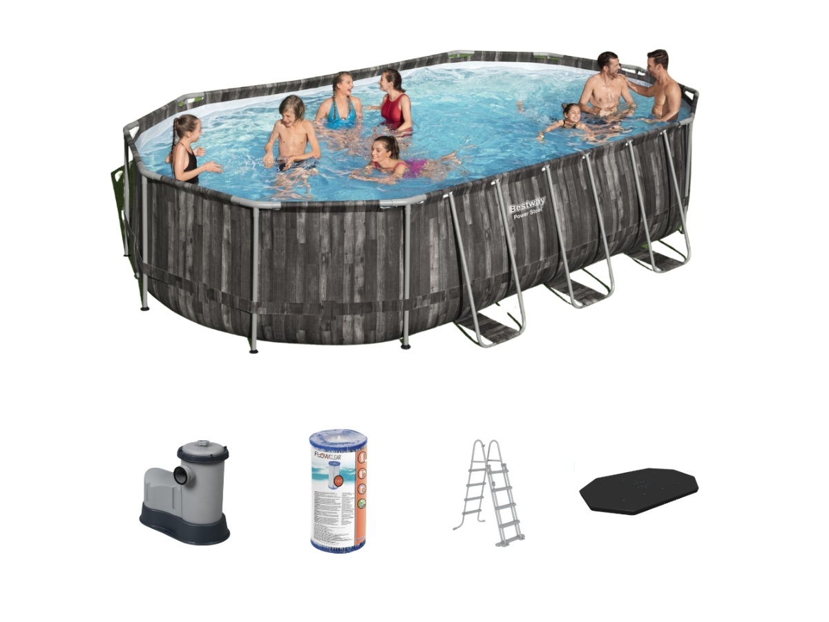 Bestway Power Steel 610x366x122cm Zwembad – 5-delig