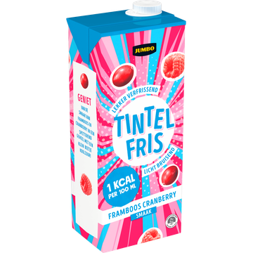 Jumbo Tintelfris Framboos-Cranberry 1Kcal1,5 L